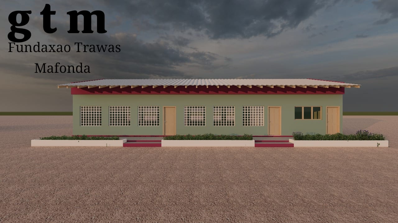 Render da fachada lateral
